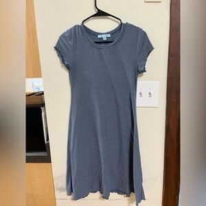 She + Sky Navy and White Striped Top